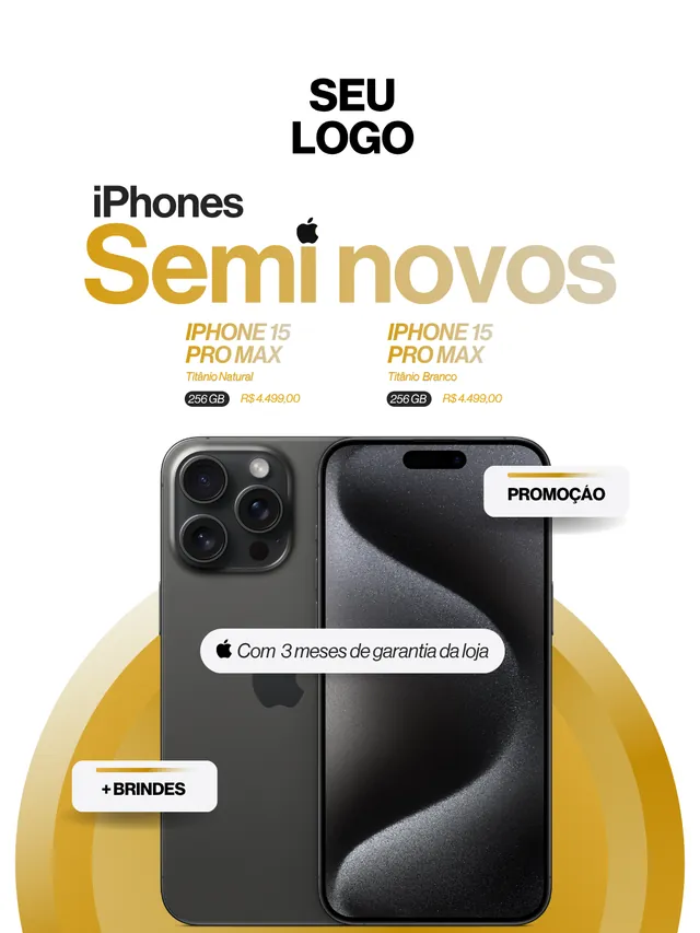Arte do pack: iPhone 17 Pro Max seminovo