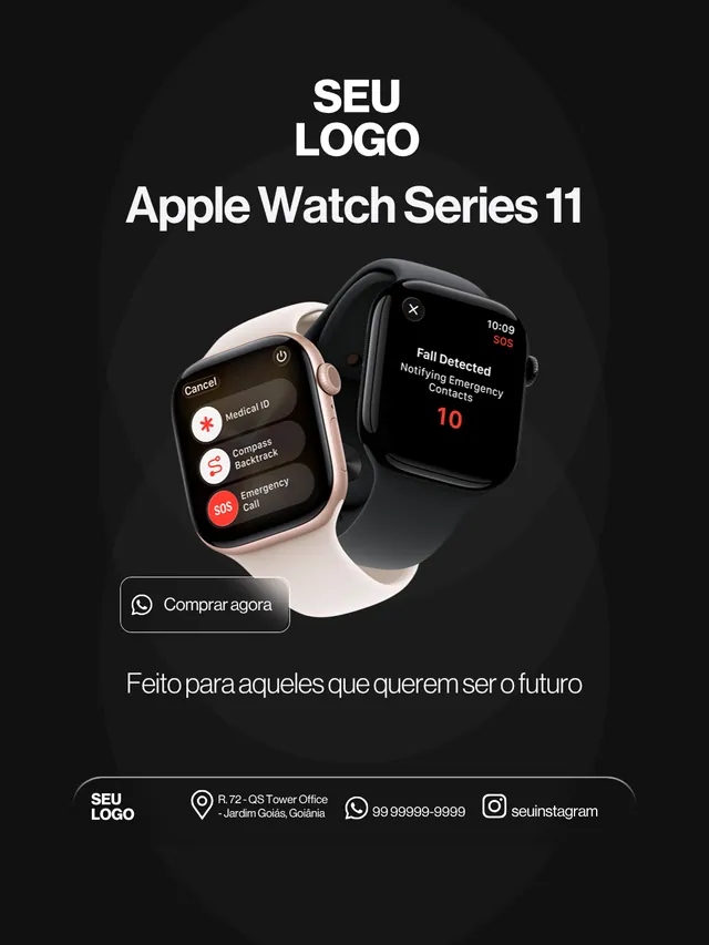 Arte do pack para divulgar o Apple Watch Series 11