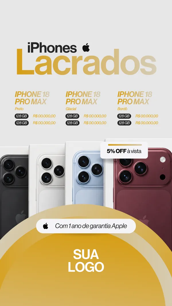 iPhones lacrados com garantia Apple