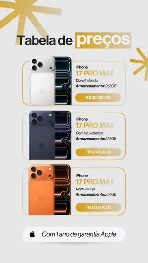 Tabela de preços